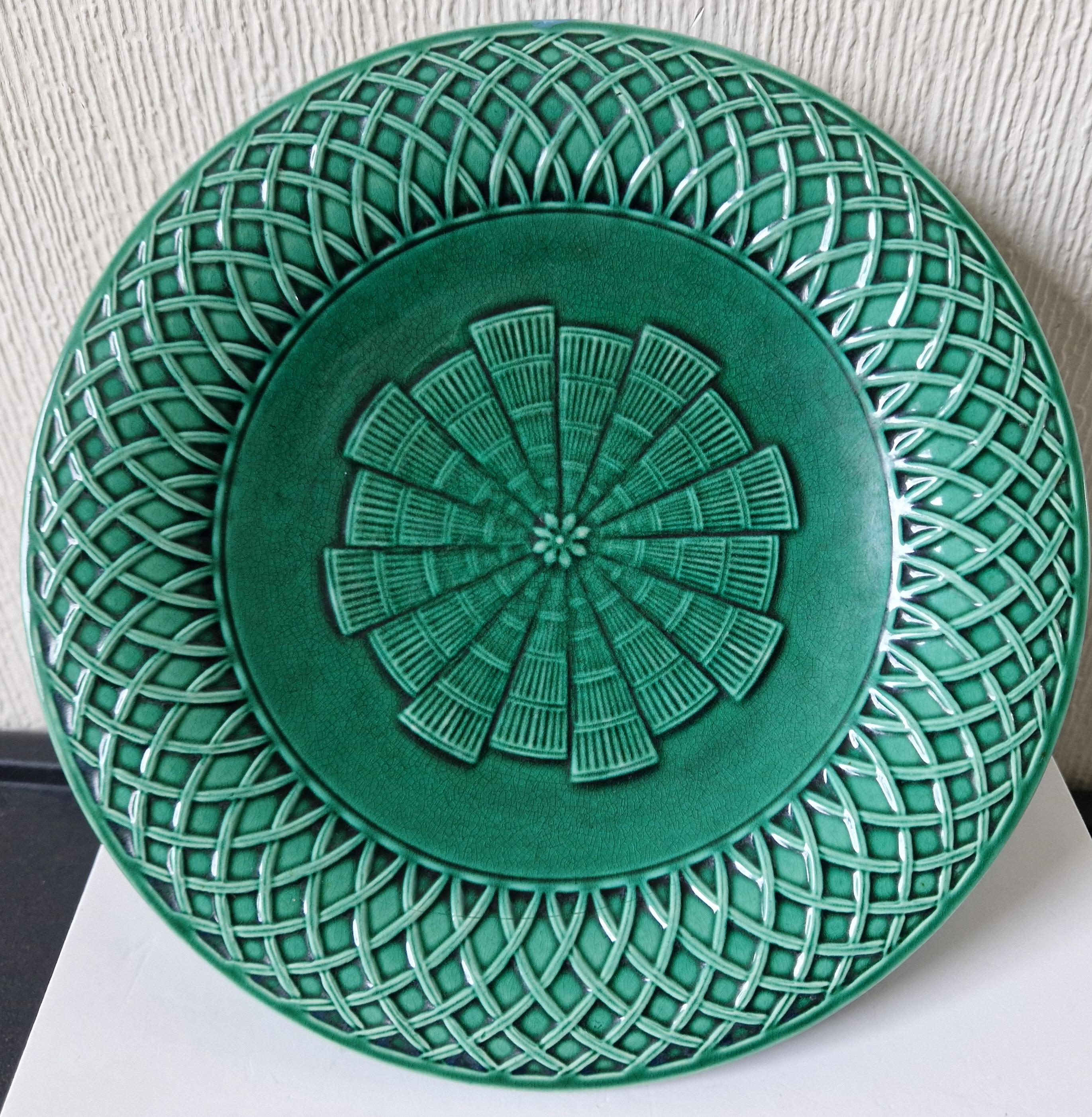 Minton Majolica Basketweave Tray Minton Majolica Basketweave Tray