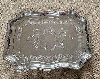 Large Silver Platter Swan Brand Serving Platter Downton Abbey Style