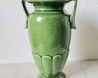 アンティーク手描き花模様磁器花瓶：緑地に金箔、13 cm - Etsy 日本