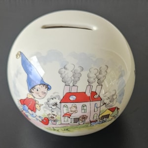 Vintage Noddy Money Box Piggy Bank Ceramic Royal Stafford England