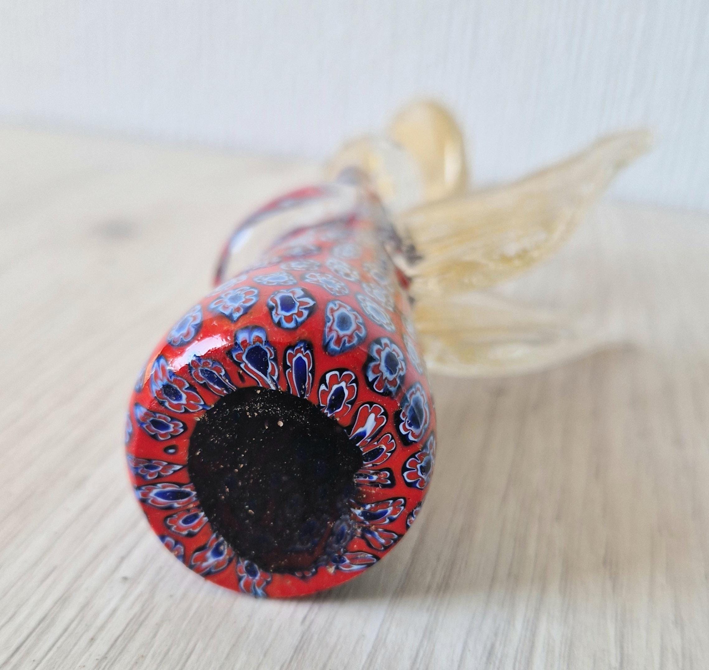 Vintage Mid Century Millefiori Glass Angel Murano Ferro and