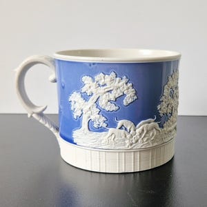 Antique Chetham & Woolley Hunting Scene Stoneware Mug: 1793-1809