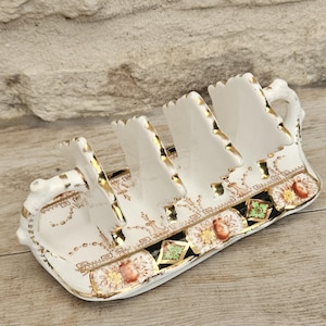 Antique (1916-1930) Imari Porcelain Toast Rack Made in England