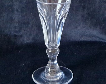 Englische Täuschende Facettierte Schüssel Basal Knop Ale Glas um 1830