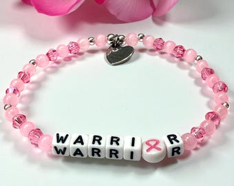 Breast Cancer | Breast Cancer Bracelet | Custom Bracelet | Pink Ribbon Jewelry | Breast Cancer Awareness Bracelet | Pink Ribbon