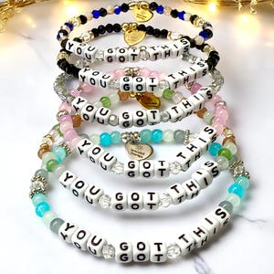 You Got This Bracelet | Custom Words Sizes | Motivational Bracelet | Affirmation Bracelet | Strength Bracelet | Be Strong | Stay Strong