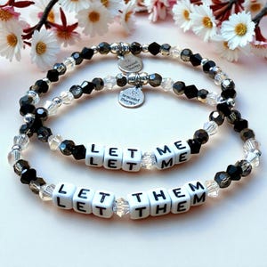 Let Them Bracelet | Custom Words Sizes | Strength Bracelet | Inspirational Bracelet | Motivation Bracelet | Mel Robbins | Let Them