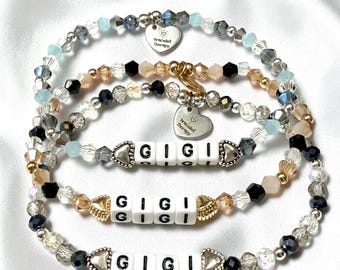 Gigi Bracelet | Gigi Jewelry | Gift for Gigi | Gigi Gift | Custom Bracelet | Personalized Bracelet | Gigi | Grandma Bracelet | Mothers Day