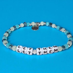 Let Them Bracelet | Custom Words Sizes | Strength Bracelet | Inspirational Bracelet | Motivation Bracelet | Mel Robbins | Let Them