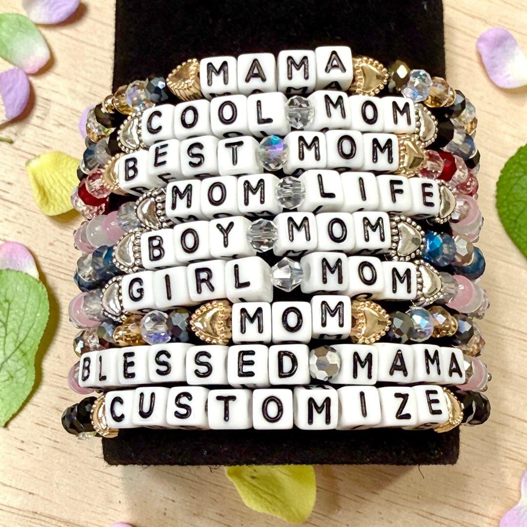 Personalized Mom Bracelet | Name Bracelet | Mothers Day Gift | Mama ...