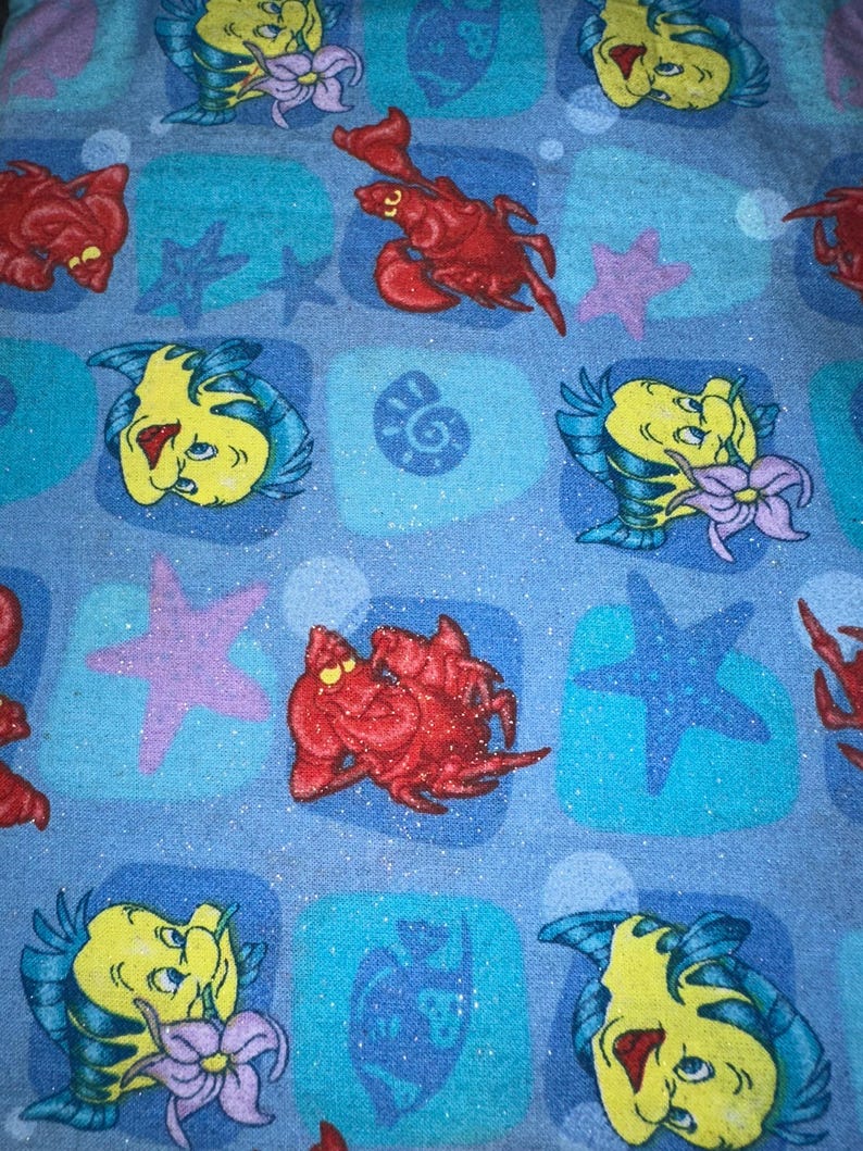 Sebastian Fish Pattern Madiebs Flounder & Sebastian Fitted Crib or Toddler Sheet - Etsy
