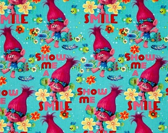 MadieBs Cute Troll Show Me Smile Fitted crib or toddler bed sheet