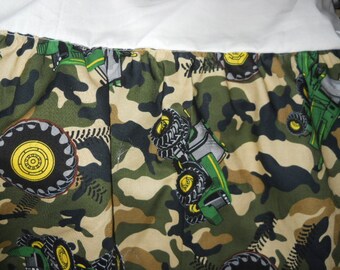 MadieBs John Deere Camo Crib or Toddler Bed Skirt