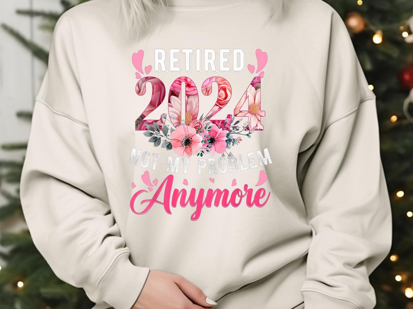 Retired 2024 Funny Retirement Gifts for Women 2023 Floral Tshirt