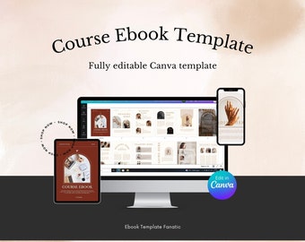 Ebook Course Workbook Template Canva | Fully Editable | Business ebook life Coach template | Lead Magnet |