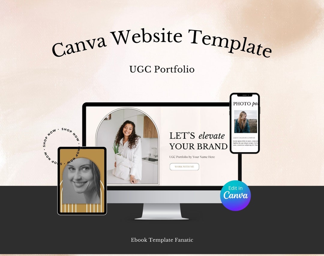 UGC Portfolio Canva Website Template | Fully Editable Sales or Landing ...