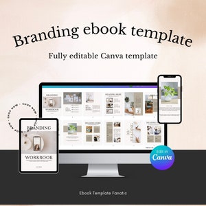 Ebook Branding Workbook Template Canva | Fully Editable | Spiritual Life Business Coaching | Lead Magnet |