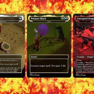 Magic the Gathering Inspired Proxy Cards OSRS Themed Oldschool Runescape MTG Custom Deck image 2