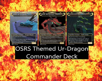 Magic the Gathering Inspired Proxy Cards OSRS Themed - Oldschool Runescape MTG Custom Deck