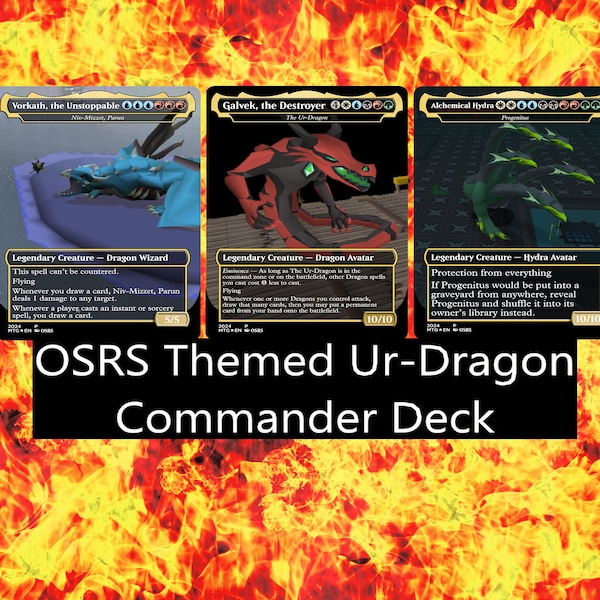 Magic the Gathering Inspired Proxy Cards OSRS Themed - Oldschool Runescape MTG Custom Deck