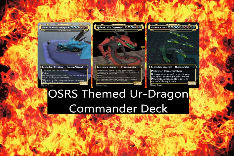 Magic the Gathering Inspired Proxy Cards OSRS Themed Oldschool Runescape MTG Custom Deck image 1