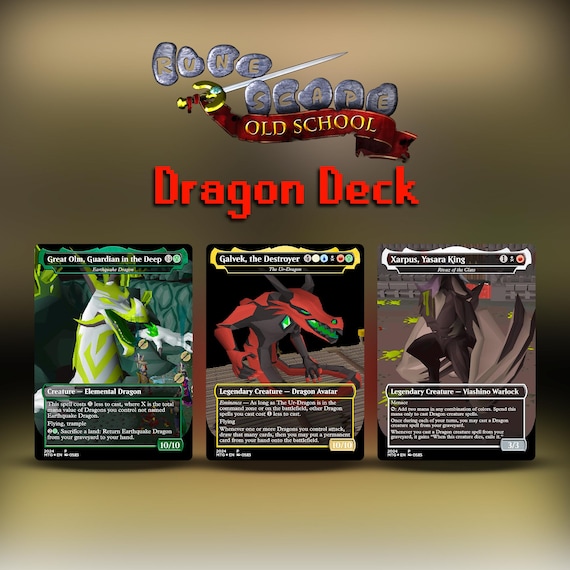 Galvek/ur-dragon - OSRS Themed MTG Inspired Proxy Cards - Oldschool  Runescape MTG Custom Deck - Etsy