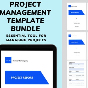 Editable Project Management Template, Project Management Template Bundle - MS Word Templates for Efficient Project Management, Editable file