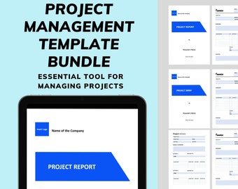 Paquete de plantillas de gestión de proyectos: Plantillas de MS Word (descarga digital)
