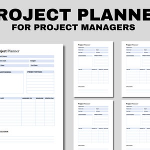 Editable MS Word Project Planner Template, Project Planner, Editable Project Workbook, Project Template, Downloadable PDF