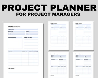 Plantilla de planificador de proyectos editable: MS Word, libro de trabajo completo (PDF descargable)