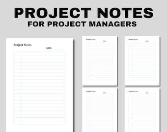 Plantilla de notas editables: Papelería imprimible (MS Word) (Descarga digital)
