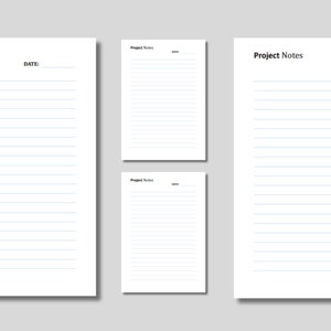 Edytowalny notatnik, szablony zarządzania projektami, codzienny plan dnia, papier piśmienniczy, papier do pisania listów, papier do drukowania, niestandardowy notatnik