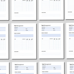 Editable Project Management Template: MS Word Task Tracker (digital ...