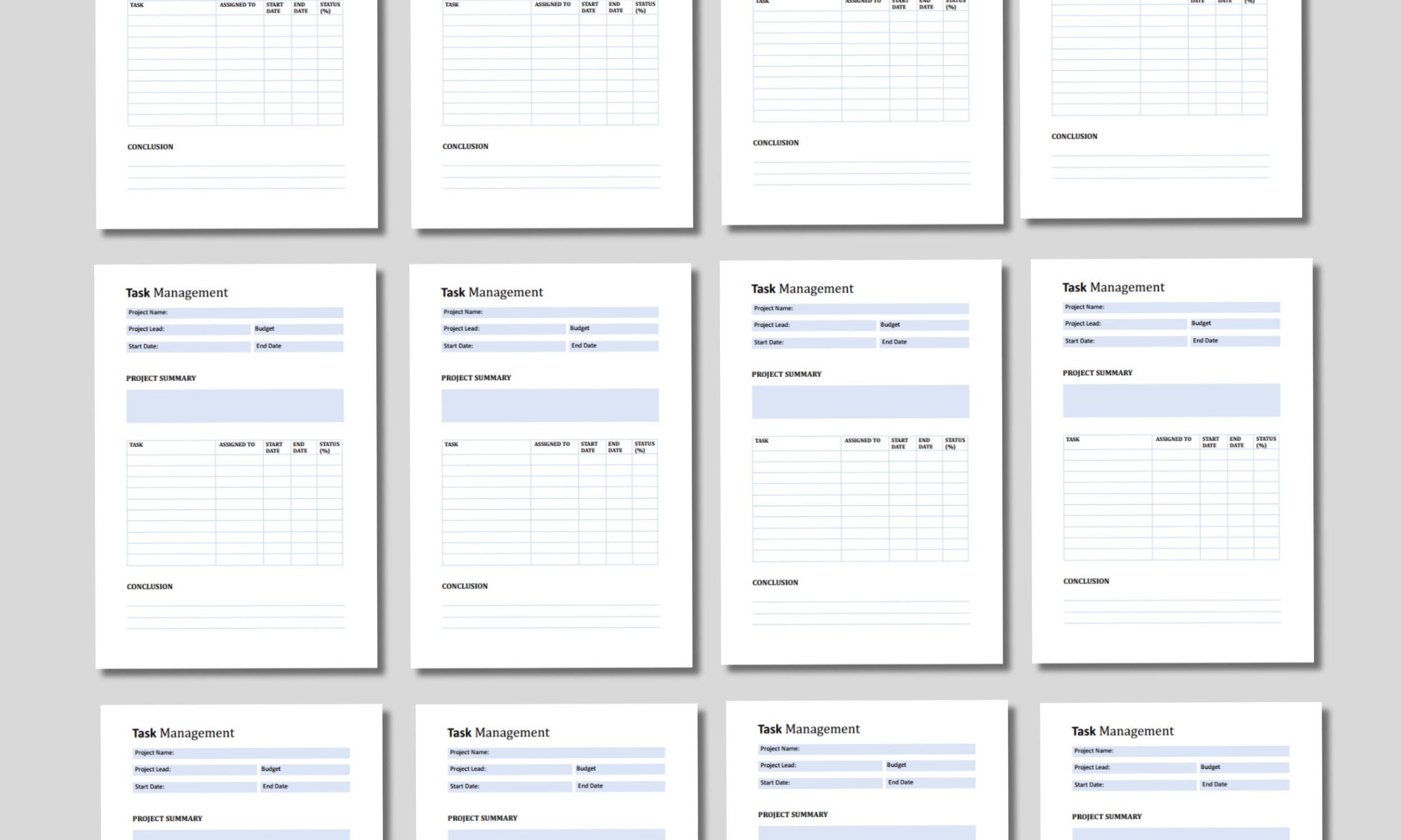 Editable Task Management Template, MS Word Task Management Template ...