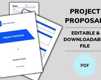 Plantilla editable de propuesta de proyecto: MS Word, propuesta comercial (descarga digital)