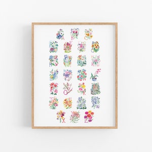 Floral Alphabet Fine Art Print image 1