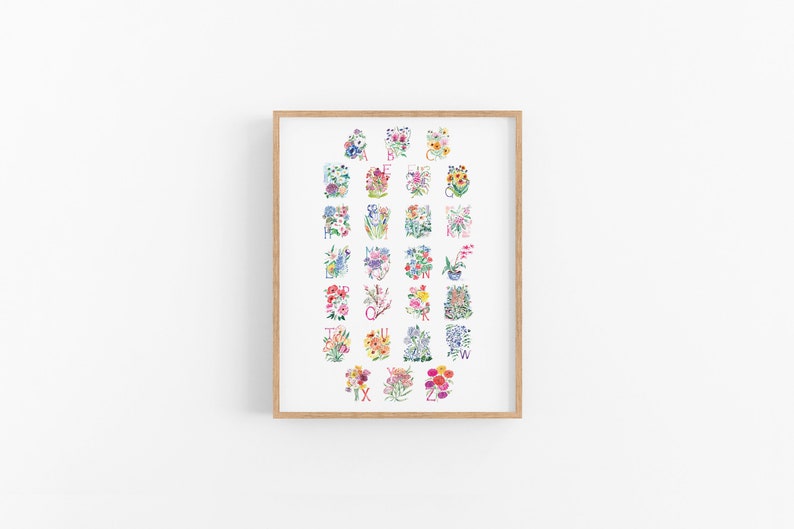 Floral Alphabet Fine Art Print image 1