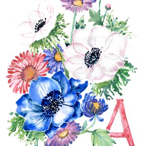 Floral Alphabet Fine Art Print image 2