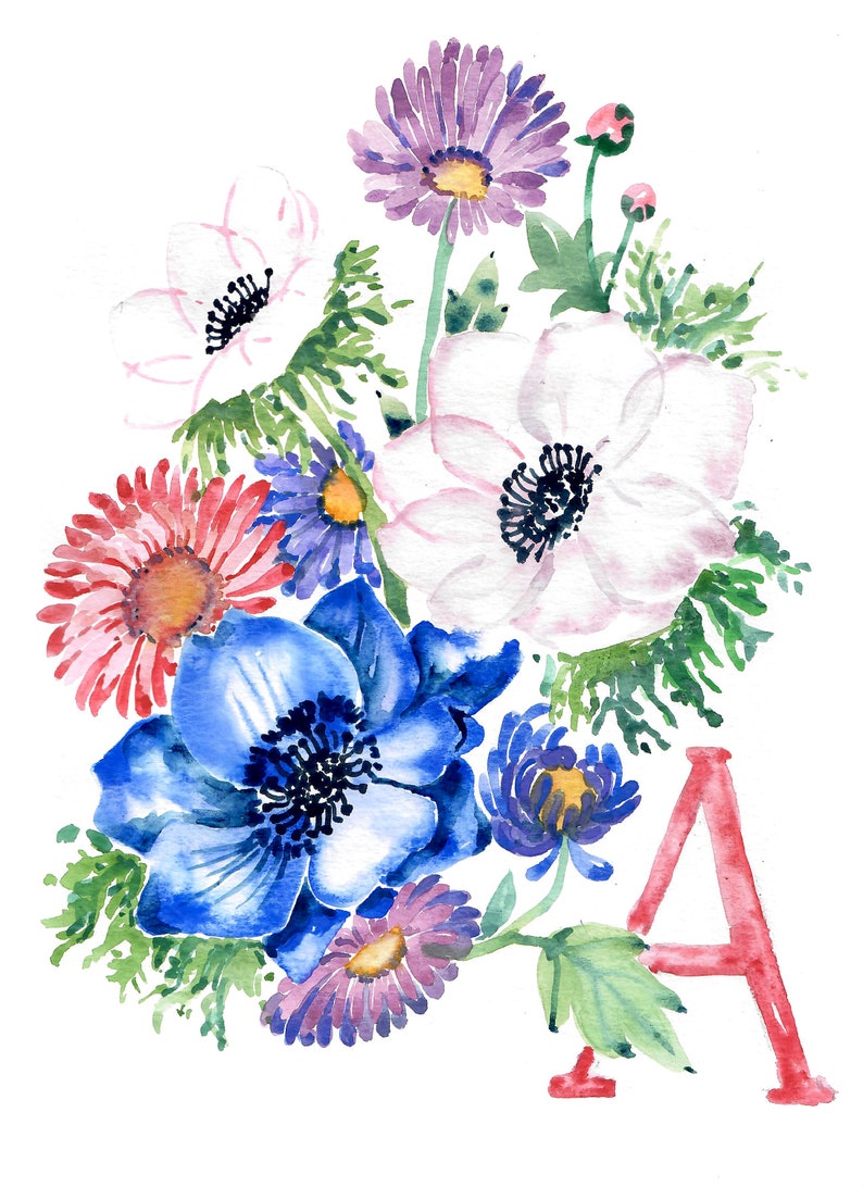 Floral Alphabet Fine Art Print image 2