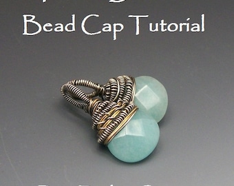 Textile Bead Cap for Briolette Beads Tutorial Instant Download