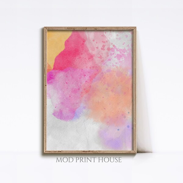 Harmony in Bloom Printable Wall Art | Watercolor Abstract painting Flower art Ethereal quality  whimsical charm Bohemian Traditional decor