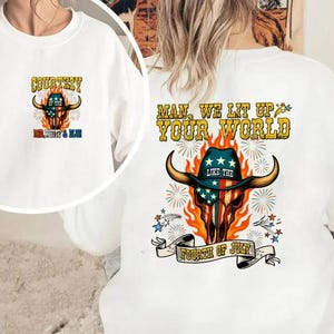 Man We Lit Up Your World Sweatshirt, Country Music Hoodie, Homage Retro 90s Graphic Shirt, Ideal Gift for Music Enthusiasts