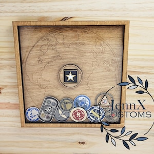 Challenge Coin Holder Military Law Enforcement Fire Fighter, Challenge Coin Display, Military Coin Holder Custom, Challenge Coin Display