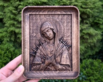 Woodcarving Religious Icon Orthodox Icon Home Décor Byzantine Wood
