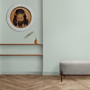 Handgemachte Jesus Christus Pantokrator Ikone: Griechisch kyrillische Wandkunst