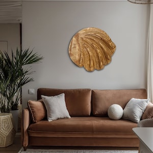Handcrafted Wooden Seashell Wall Art: Coastal Home Decor (18.90 X 17.91 ...