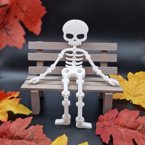 Spooky articulated skeleton,  3d Printed Halloween decoration.