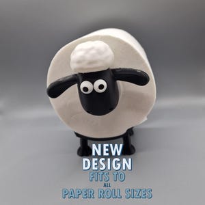 Divertente porta carta igienica Shaun Sheep con coda – Nuovo design adatto a tutti i rotoli, arredamento per il bagno eccentrico, regalo rustico unico