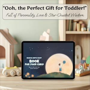 Regalo para niños pequeños, libro de astrología personalizado para bebés, regalo para el primer cumpleaños, idea de regalo personalizada con la carta astral del bebé, regalo único para niños pequeños.