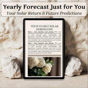Sonnenrenditen-Chart, Astrologie-Vorhersage, personalisierte Jahresvorhersage, zukünftiger psychischer Bericht, schnelles digitales PDF mit 16 Seiten für das Jahr im Voraus